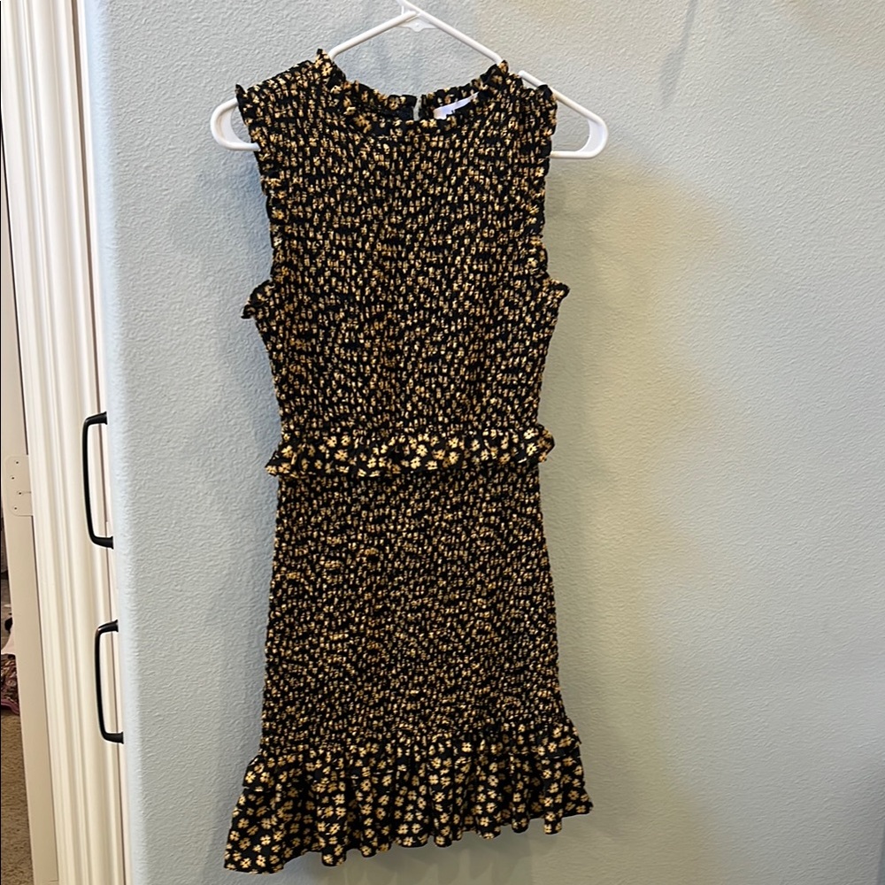 Black and Yellow Sleeveless Dress